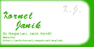 kornel janik business card